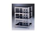 VTI BLG Series 4 Shelf Audio Rack Silver Silver Frosted
