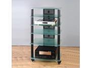 VTI NGR Series Audio Rack Silver Frame and Clear Glass