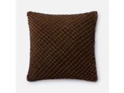Loloi 1 10 x 1 10 Cotton Down Pillow in Brown