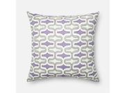 Loloi 1 10 x 1 10 Cotton Down Pillow in Gray and Plum