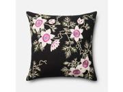 Loloi 1 10 x 1 10 Cotton Down Pillow in Black and Ivory