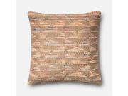 Loloi 1 10 x 1 10 Wool Down Pillow in Beige and Coral