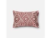 Loloi 1 1 x 1 9 Cotton Poly Pillow in Red and Ivory