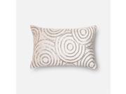 Loloi 1 1 x 1 9 Velvet Down Pillow in Beige and Silver