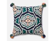 Loloi 1 10 x 1 10 Cotton Down Pillow in Blue and Teal