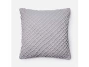 Loloi 1 10 x 1 10 Cotton Poly Pillow in Gray
