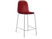 26 Counter Stool in Transparent Bordeaux Red