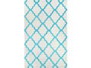 Nuloom 3 6 x 5 6 Hand Hooked Marrakech Trellis Rug in Turquoise