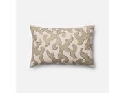 Loloi 1 1 x 1 9 Cotton Poly Pillow in White and Beige