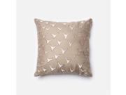 Loloi 1 6 x 1 6 Down Pillow in Taupe