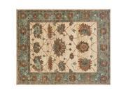 Loloi Empress 9 6 x 13 6 Hand Knotted Jute Rug in Ivory and Aqua