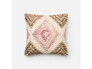Loloi 1 6 x 1 6 Jute Down Pillow in Lilac and Beige