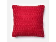 Loloi 1 10 x 1 10 Wool Down Pillow in Red