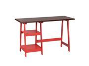 Southern Enterprises Langston Desk in Red and Espresso