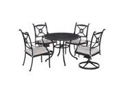 Home Styles Athens 5 Piece Dining Set in Charcoal