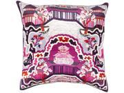 Surya Geisha Down Fill 18 Square Pillow in Purple