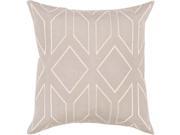 Surya Skyline Poly Fill 20 Square Pillow in Gray and Beige