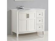 Simpli Home Winston 42 Bath Vanity with Rounded Front in Soft White