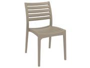 Compamia Ares Outdoor Patio Dining Chair in Dove Gray set of 2