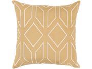 Surya Skyline Poly Fill 22 Square Pillow in Gold and Beige