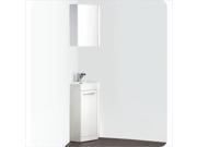 Fresca Coda 14 Corner Bathroom Vanity in White Versa in Brushed Nickel