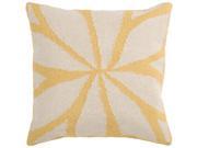 Surya Fallow Poly Fill 18 Square Pillow in Yellow