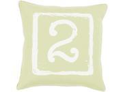 Surya Big Kid Blocks Poly Fill 20 Square Pillow in Lime