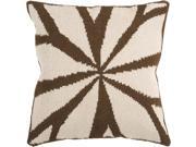 Surya Fallow Down Fill 18 Square Pillow in Chocolate