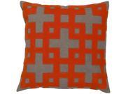 Surya Layered Blocks Down Fill 20 Square Pillow in Red