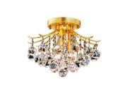 Elegant Lighting Toureg 12 3 Light Royal Crystal Flush Mount