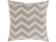 Surya Metallic Stamped Down Fill 20 Square Pillow in Gray