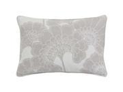 Surya Japanese Floral Down Fill 13 x 20 Pillow in Taupe