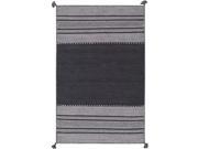 Surya Trenza 2 x 3 Hand Woven Cotton Rug in Black