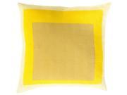 Surya Teori Down Fill 22 Square Pillow in Yellow