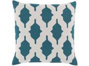 Surya Salma Down Fill 22 Square Pillow in Teal