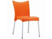 Compamia Juliette Resin Patio Dining Chair in Orange set of 2