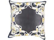 Surya Geisha Poly Fill 20 Square Pillow in Yellow and Black