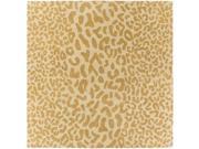 Surya Athena 4 x 4 Square Hand Tufted Wool Rug in Yellow