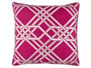 Surya Pagoda Poly Fill 20 Square Pillow in Pink