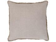 Surya Elsa Poly Fill 22 Square Pillow in Taupe