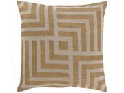 Surya Metallic Stamped Down Fill 18 Square Pillow in Yellow