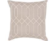 Surya Skyline Poly Fill 20 Square Pillow in Gray and Beige