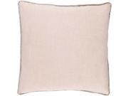 Surya Sasha Poly Fill 22 Square Pillow in Taupe