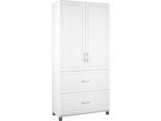 SystemBuild Kendall 36 2 Drawer 2 Door Cabinet in White Aquaseal
