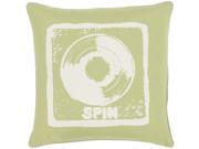 Surya Big Kid Blocks Down Fill 22 Square Pillow in Lime