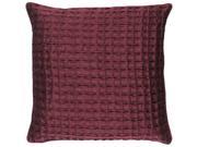 Surya Rutledge Poly Fill 22 Square Pillow in Burgundy