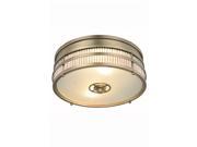 Elegant Lighting Anjelica 13 2 Light Flush Mount in Brass