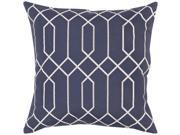 Surya Skyline Poly Fill 20 Square Pillow in Blue and Gray
