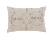 Surya Pauline Poly Fill 13 x 19 Pillow in Gray