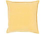 Surya Cotton Velvet Poly Fill 22 Square Pillow in Yellow